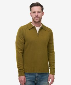 Fir Green Noah Quarter-Zip Poloshirt