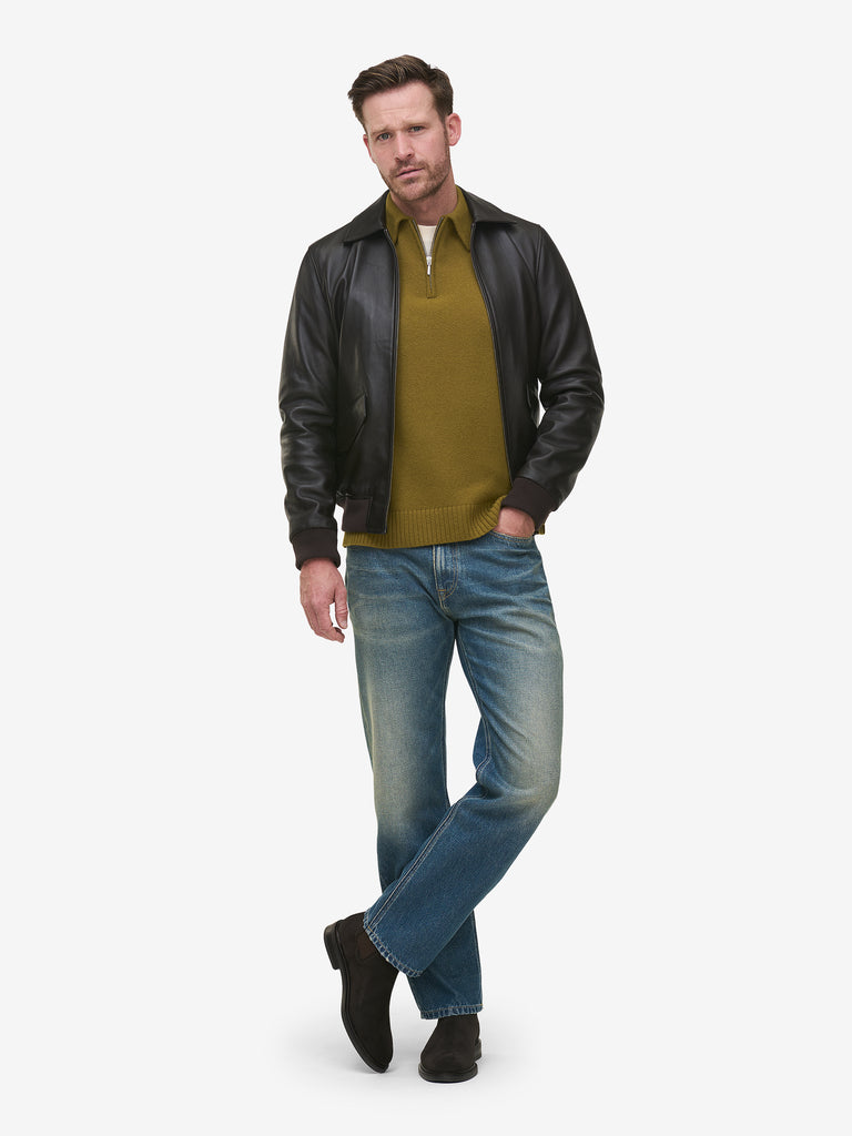 Fir Green Noah Quarter-Zip Poloshirt - Image 2