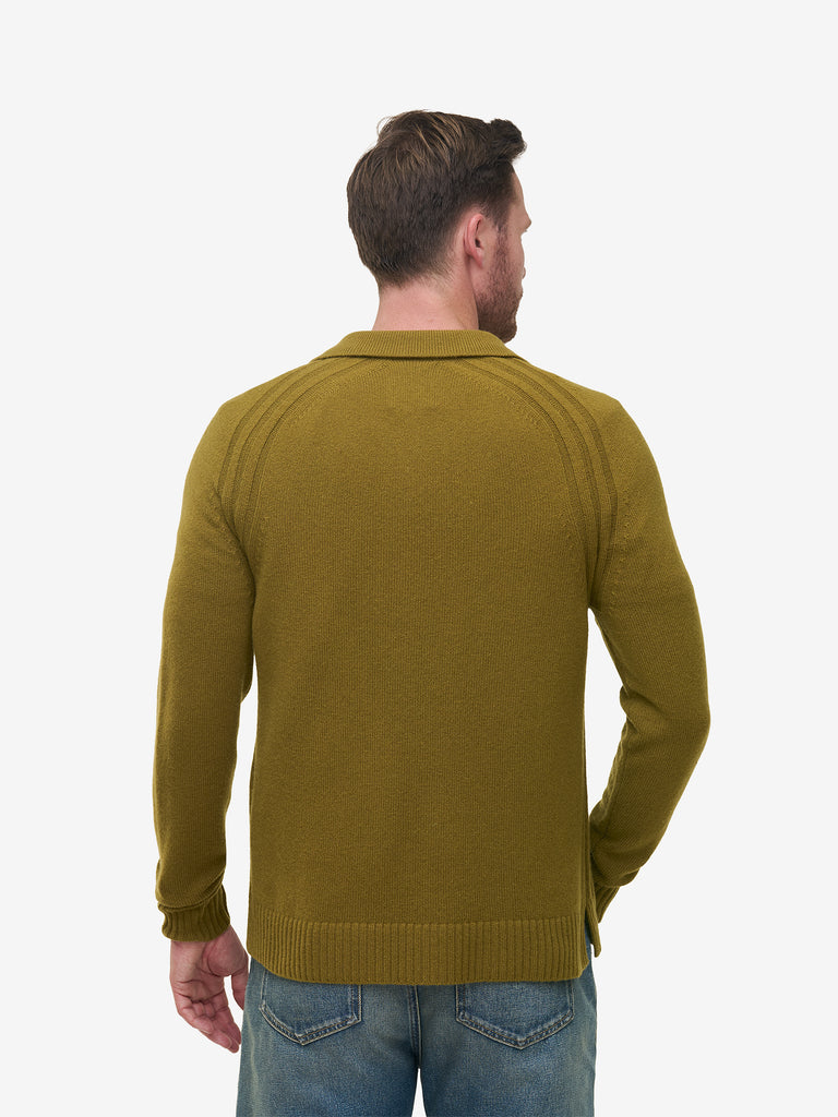 Fir Green Noah Quarter-Zip Poloshirt - Image 3