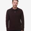 Dark Brown Noah Quarter-Zip Poloshirt