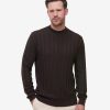 Dark Brown Oliver Mock Neck Jumper