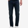 Washed Blue Black Yamane Tapered Jeans