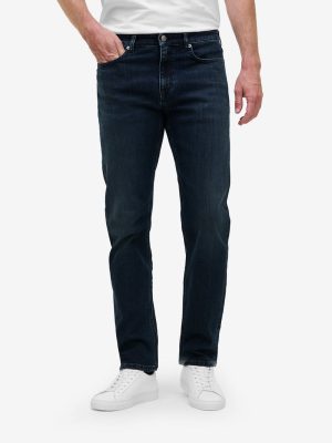 Washed Blue Black Yamane Tapered Jeans