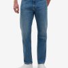 Dark Stone Wash Carlin Straight Fit Denim