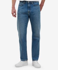 Dark Stone Wash Carlin Straight Fit Denim