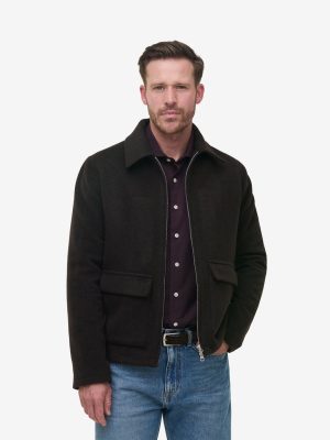 Dark Brown Bomber Jacket