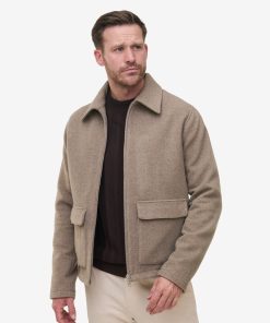Light Brown Bomber Jacket