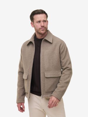 Light Brown Bomber Jacket
